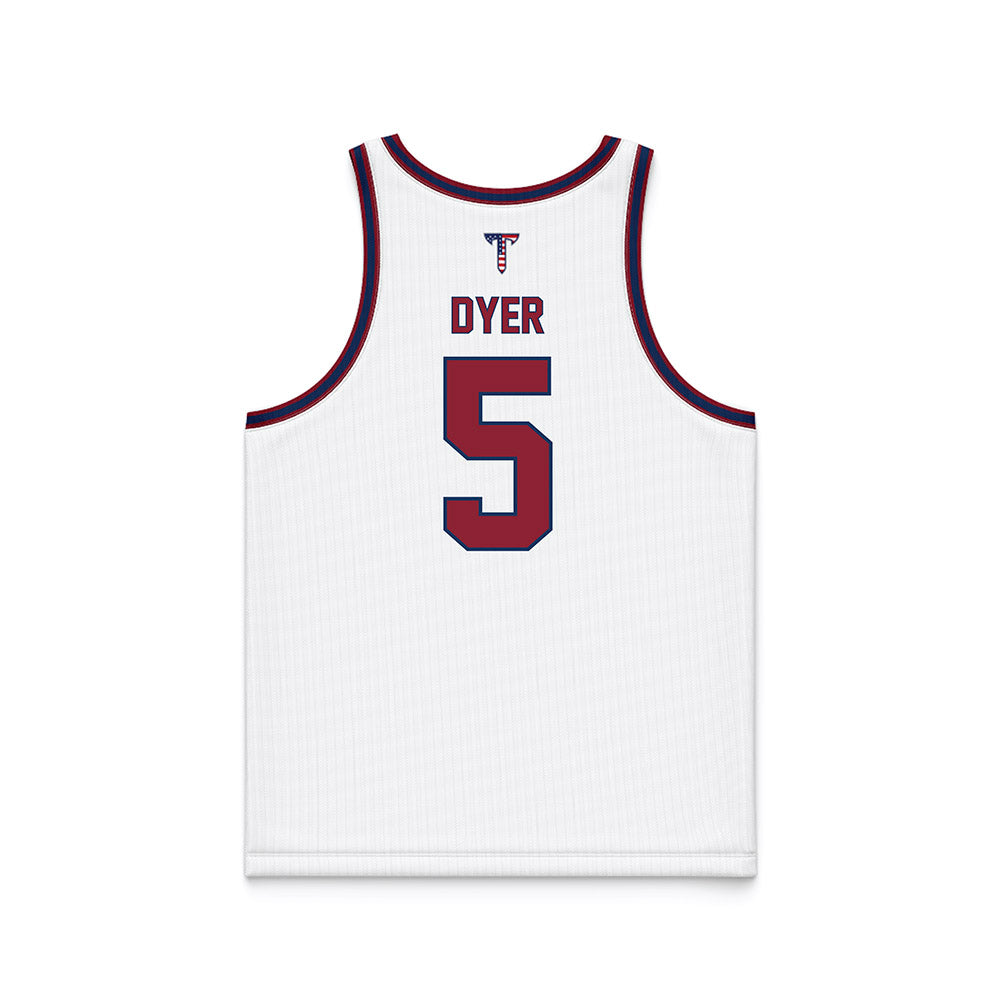 Troy - NCAA Women's Basketball : Xaviera Dyer - White Patriotic Basketball Jersey-1