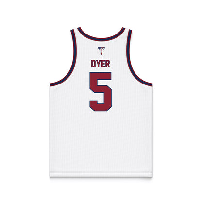 Troy - NCAA Women's Basketball : Xaviera Dyer - White Patriotic Basketball Jersey-1