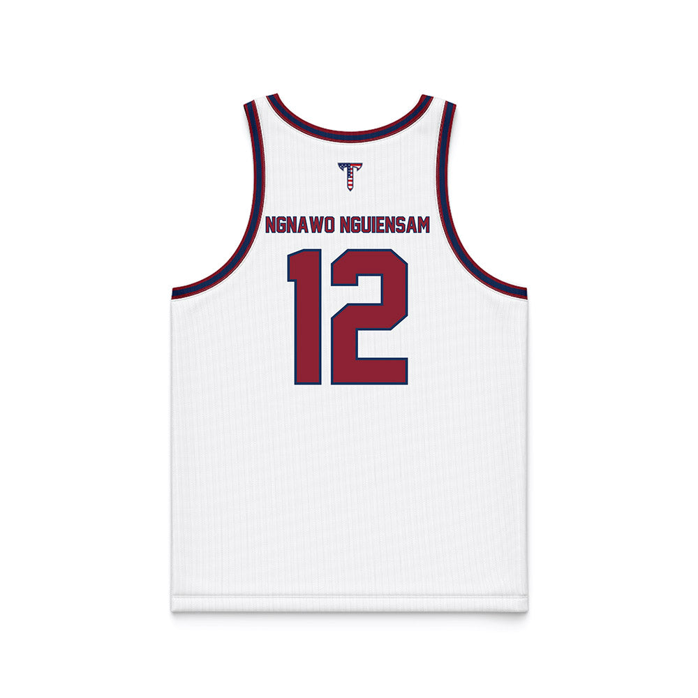 Troy - NCAA Women's Basketball : Maeva de la Fortuna Ngnawo Nguiensam - White Patriotic Basketball Jersey-1