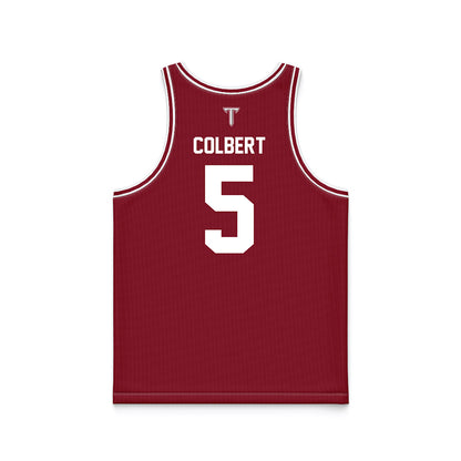 Troy - NCAA Men's Basketball : Javen Colbert - Cardinal Red Basketball Jersey-1