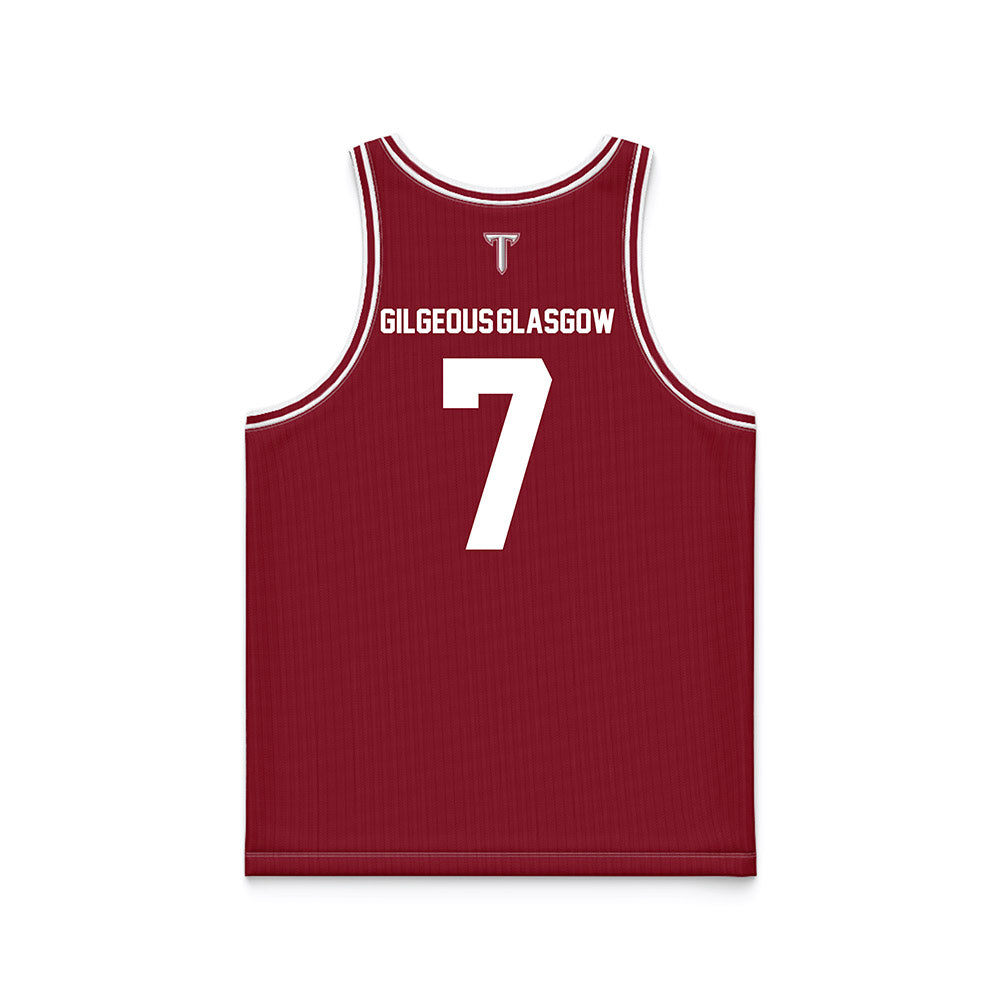 Troy - NCAA Men's Basketball : Javier Gilgeous-Glasgow - Cardinal Red Basketball Jersey-1