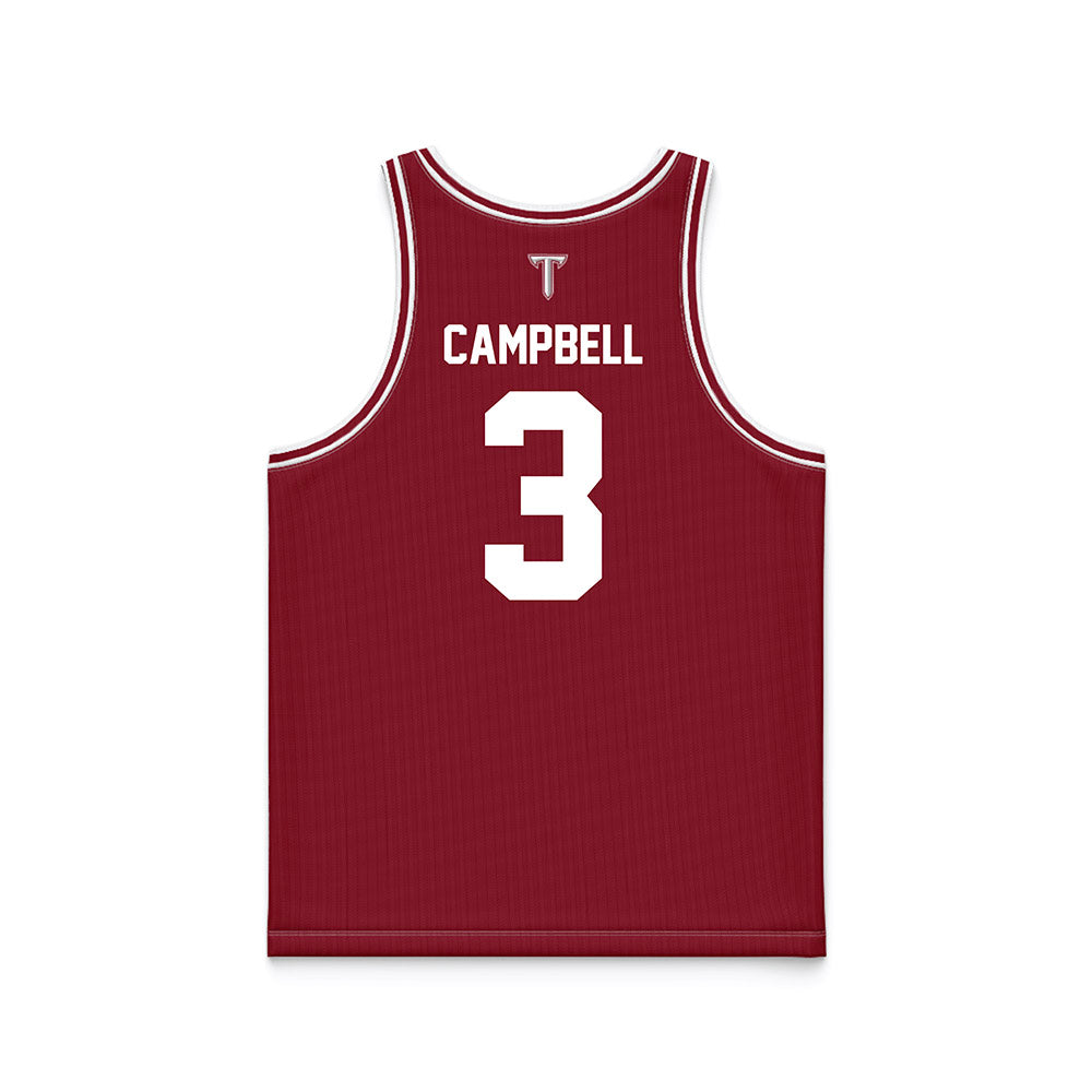 Troy - NCAA Men's Basketball : Cooper Campbell - Cardinal Red Basketball Jersey-1
