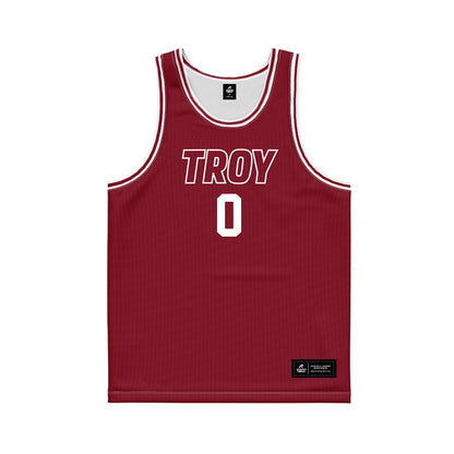 Troy - NCAA Men's Basketball : Kerrington Kiel - Cardinal Red Basketball Jersey-0