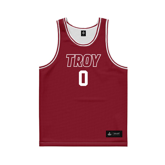 Troy - NCAA Men's Basketball : Kerrington Kiel - Cardinal Red Basketball Jersey-0