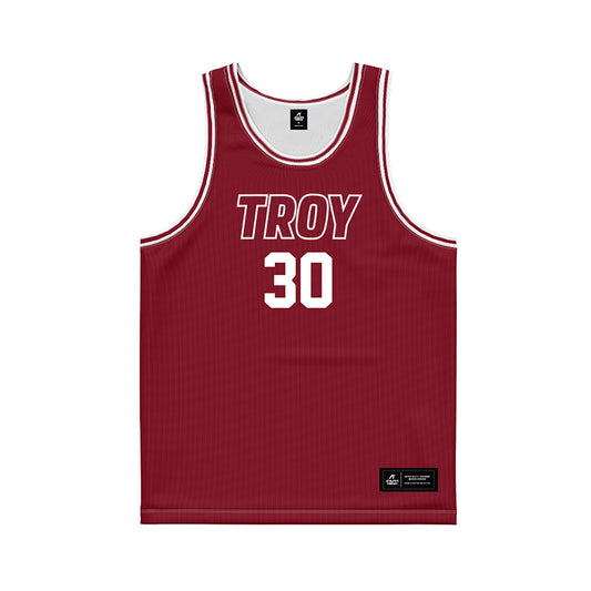 Troy - NCAA Men's Basketball : Hikaru Awata - Cardinal Red Basketball Jersey-0