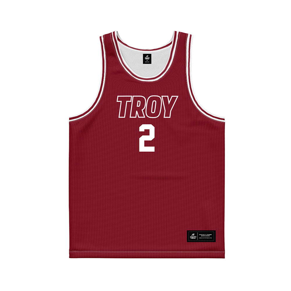 Troy - NCAA Men's Basketball : Cobi Campbell - Cardinal Red Basketball Jersey-0