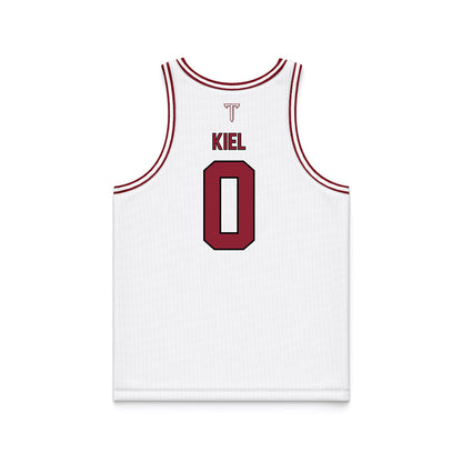 Troy - NCAA Men's Basketball : Kerrington Kiel - White Basketball Jersey-1
