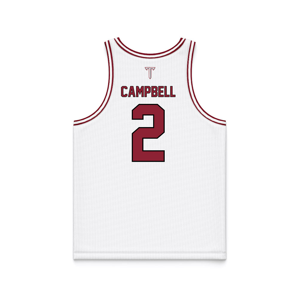 Troy - NCAA Men's Basketball : Cobi Campbell - White Basketball Jersey-1