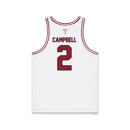 Troy - NCAA Men's Basketball : Cobi Campbell - White Basketball Jersey-1