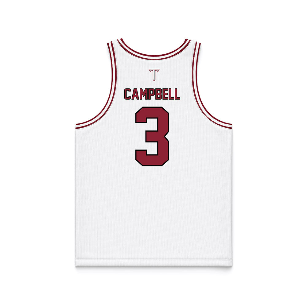 Troy - NCAA Men's Basketball : Cooper Campbell - White Basketball Jersey-1