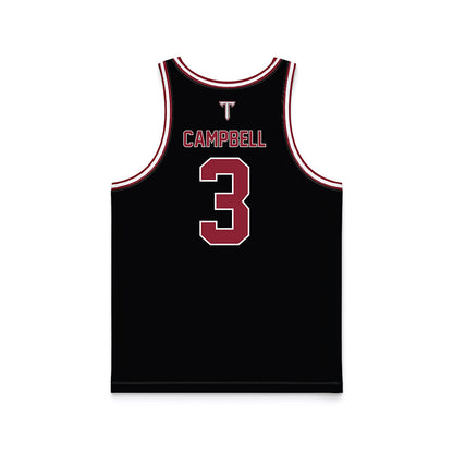 Troy - NCAA Men's Basketball : Cooper Campbell - Black Basketball Jersey-1