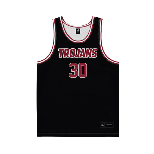 Troy - NCAA Men's Basketball : Hikaru Awata - Black Basketball Jersey-0
