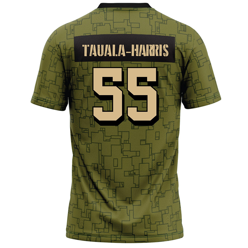 Hawaii - NCAA Football : Jay Tauala-Harris - Green Camo Football Jersey