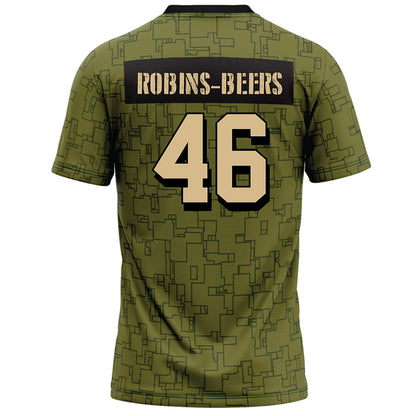 Hawaii - NCAA Football : Kellen Robins-Beers - Green Camo Football Jersey-1