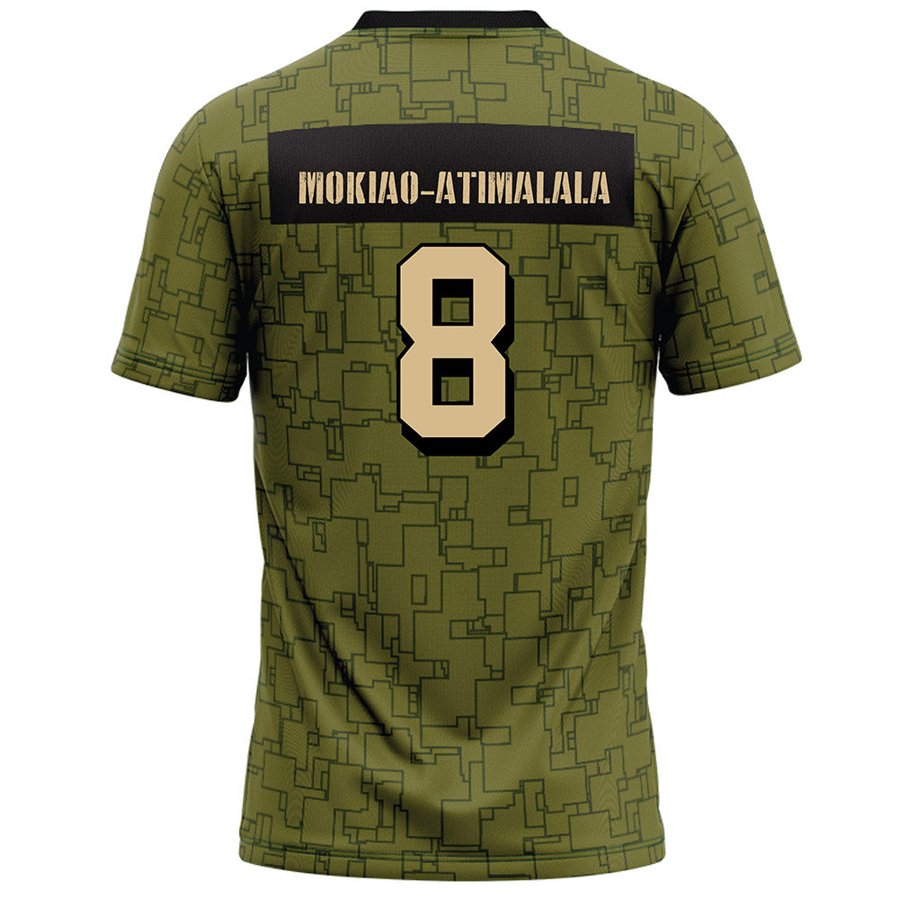 Hawaii - NCAA Football : Tamatoa Mokiao-Atimalala - Green Camo Football Jersey