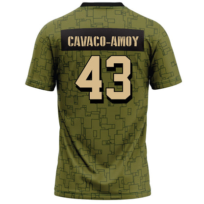 Hawaii - NCAA Football : Alika Cavaco-Amoy - Green Camo Football Jersey