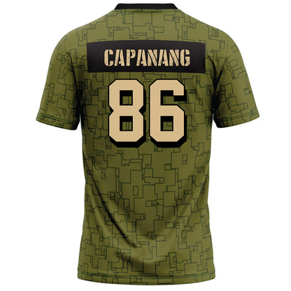 Hawaii - NCAA Football : Carlito Capanang - Green Camo Football Jersey