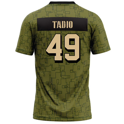 Hawaii - NCAA Football : Dennis Tadio - Green Camo Football Jersey-1