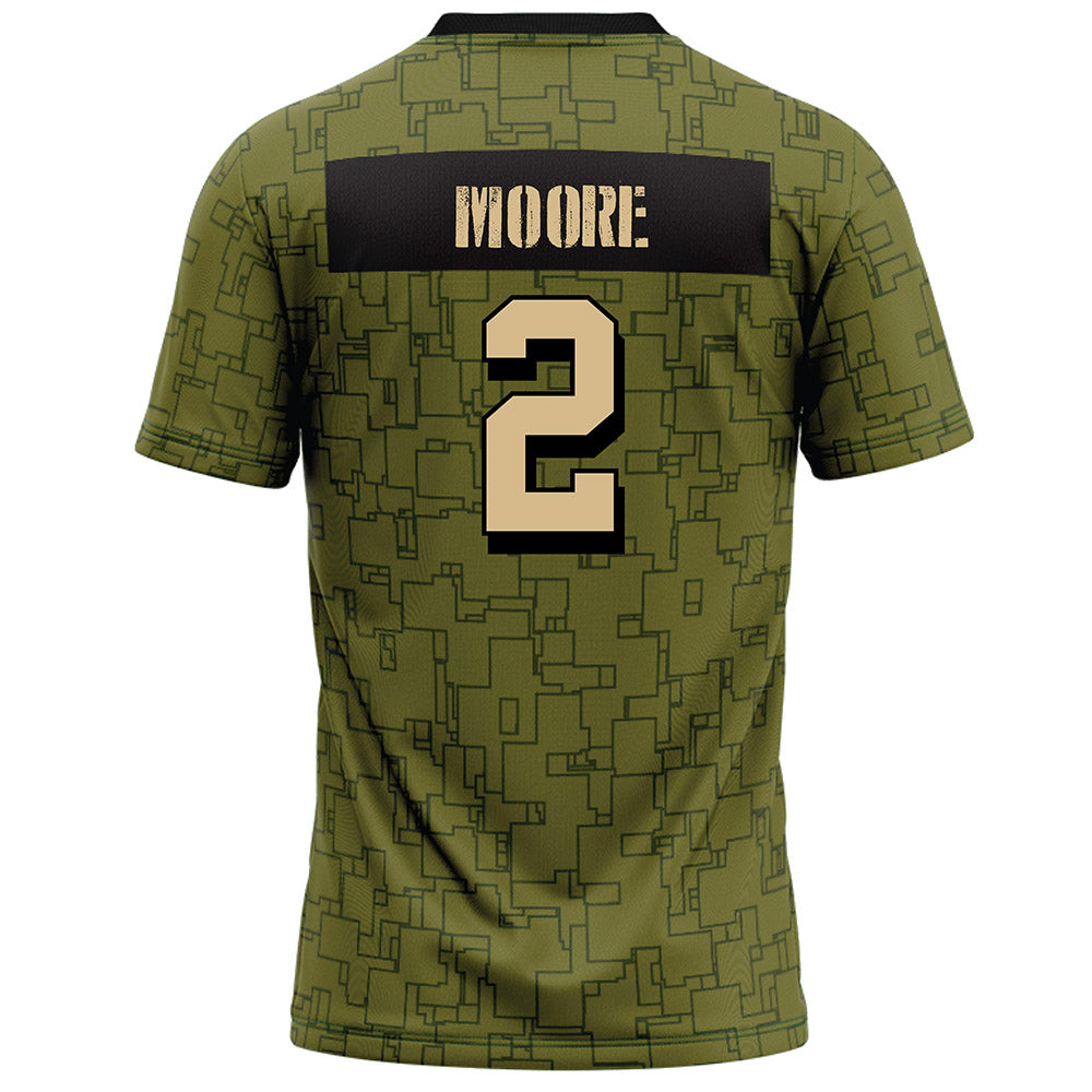 Hawaii - NCAA Football : Bronz Moore - Green Camo Football Jersey-1
