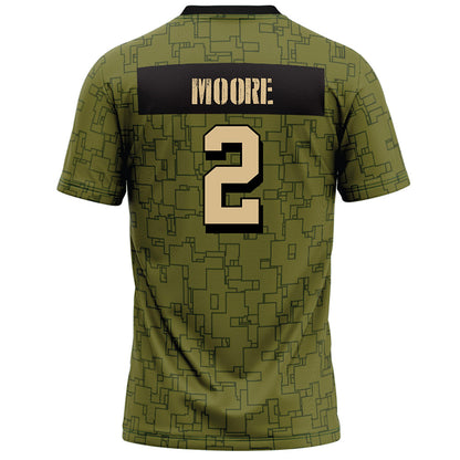 Hawaii - NCAA Football : Bronz Moore - Green Camo Football Jersey-1