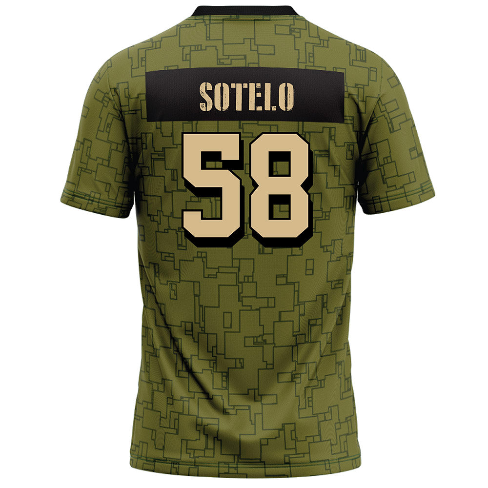 Hawaii - NCAA Football : Zhen-keith Sotelo - Green Camo Football Jersey-1