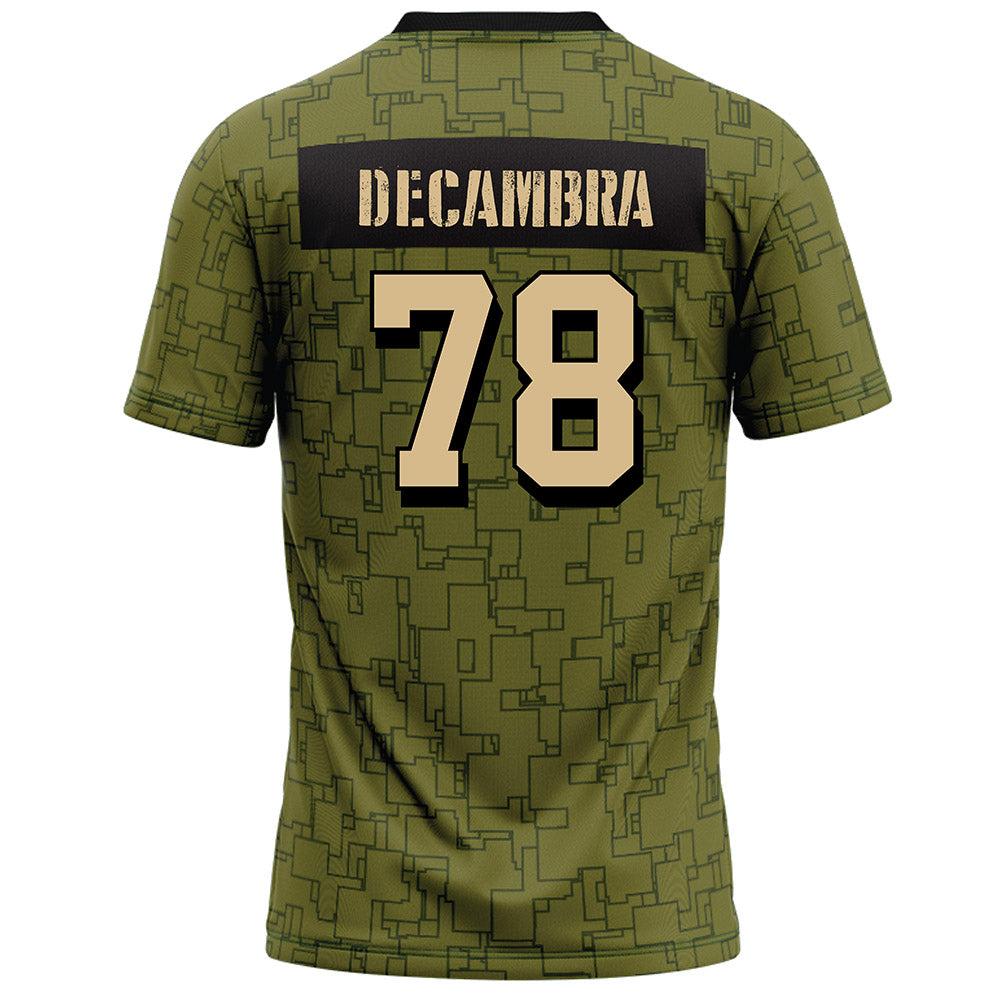 Hawaii - NCAA Football : Blaine Decambra - Green Camo Football Jersey-1