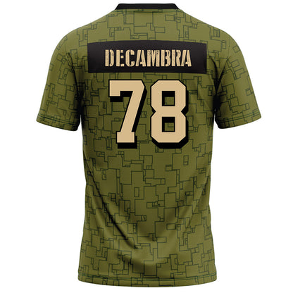Hawaii - NCAA Football : Blaine Decambra - Green Camo Football Jersey-1