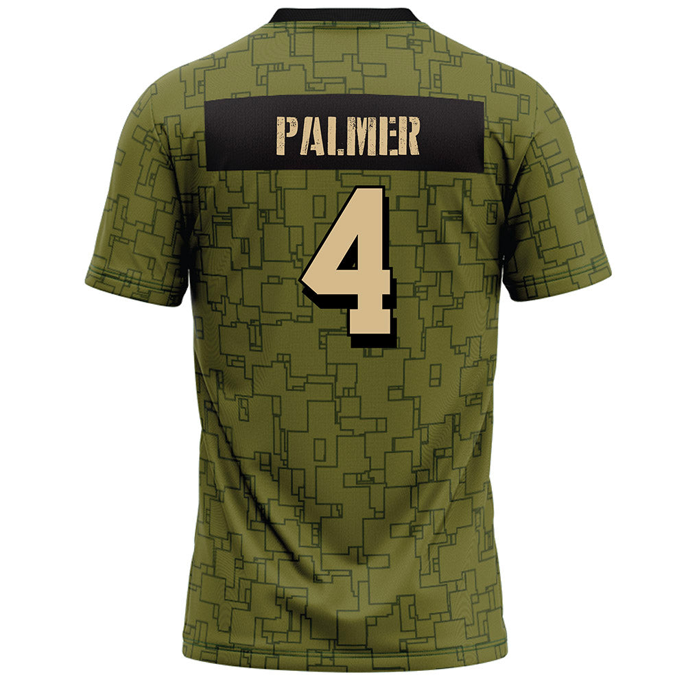 Hawaii - NCAA Football : Elijah Palmer - Green Camo Football Jersey-1