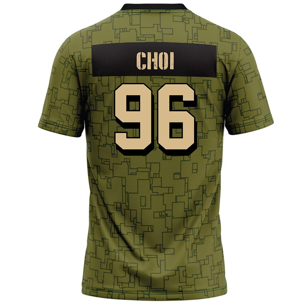 Hawaii - NCAA Football : Andrew Choi - Green Camo Football Jersey-1
