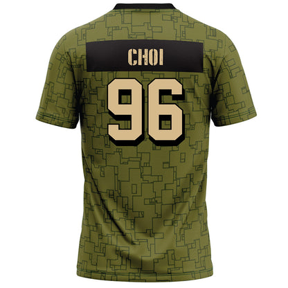 Hawaii - NCAA Football : Andrew Choi - Green Camo Football Jersey-1