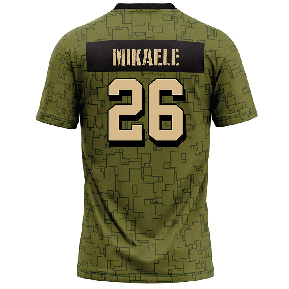 Hawaii - NCAA Football : Sitani Mikaele - Green Camo Football Jersey-1