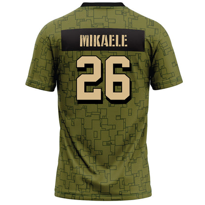 Hawaii - NCAA Football : Sitani Mikaele - Green Camo Football Jersey-1