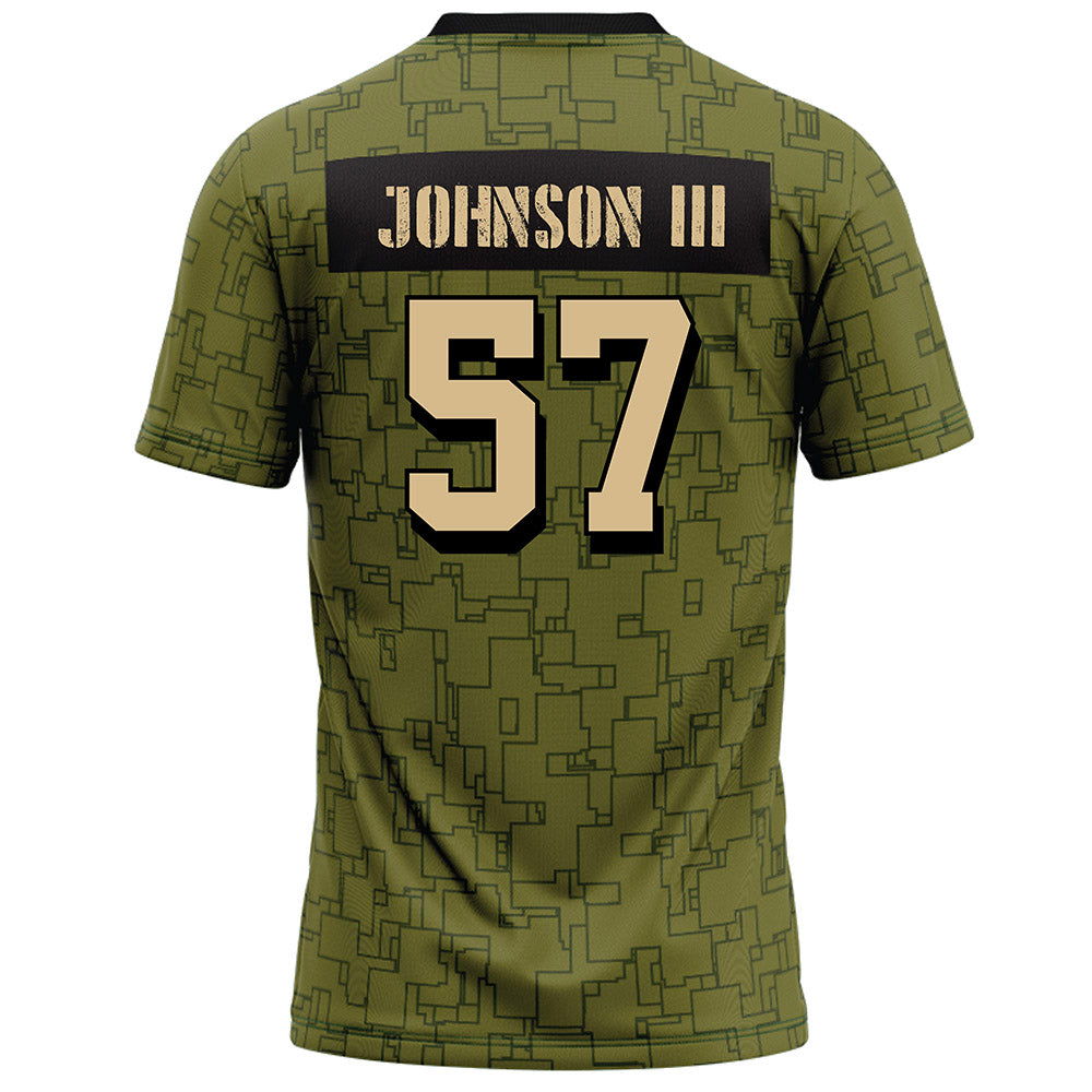 Hawaii - NCAA Football : Jackie Johnson III - Green Camo Football Jersey