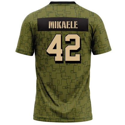 Hawaii - NCAA Football : Sitani Mikaele - Green Camo Football Jersey-1