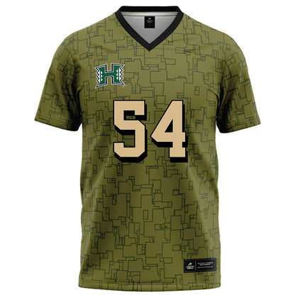 Hawaii - NCAA Football : Jamih Otis - Green Camo Football Jersey