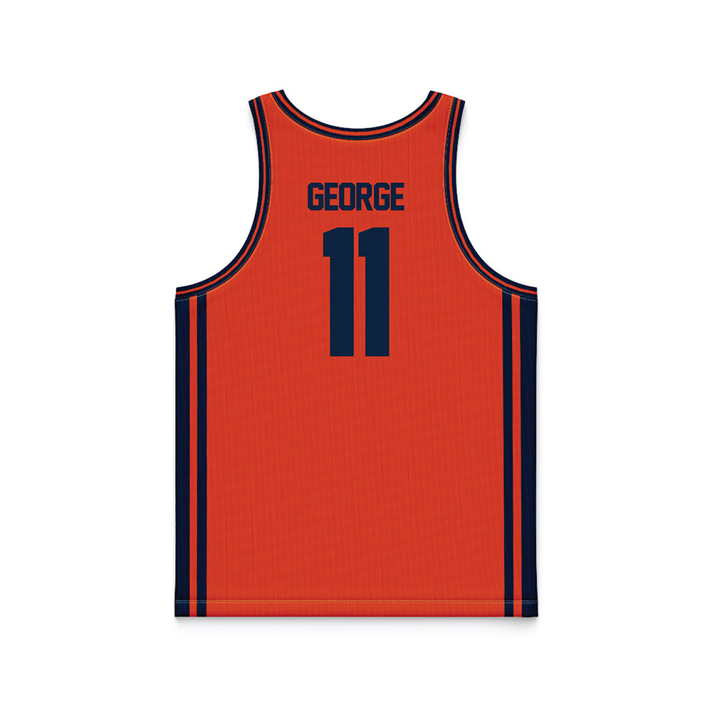 Syracuse - NCAA Men's Basketball : Naithan George - Orange Basketball Jersey-1