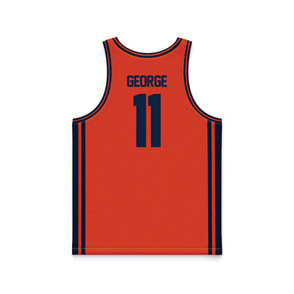 Syracuse - NCAA Men's Basketball : Naithan George - Orange Basketball Jersey-1