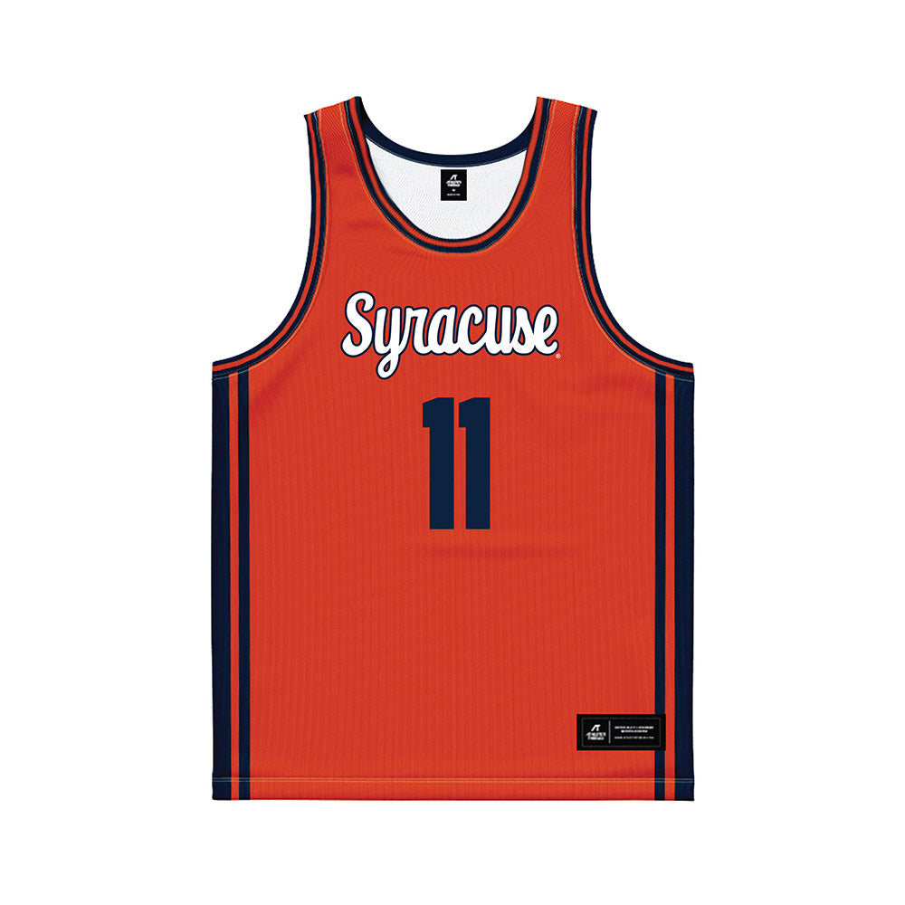 Syracuse - NCAA Men's Basketball : Naithan George - Orange Basketball Jersey-0