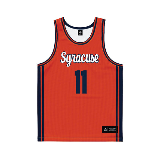 Syracuse - NCAA Men's Basketball : Naithan George - Orange Basketball Jersey-0