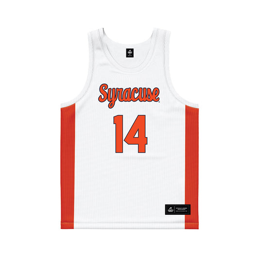 Syracuse - NCAA Men's Basketball : Aaron Womack III - White Basketball Jersey-0