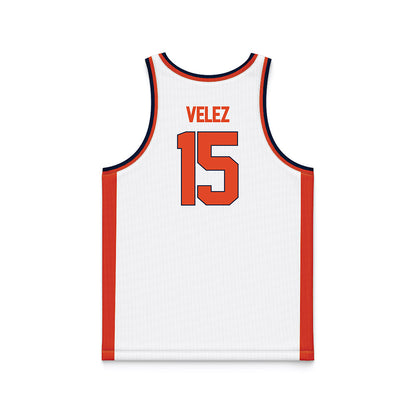 Syracuse - NCAA Women's Basketball : Angelica Velez - White Basketball Jersey-1