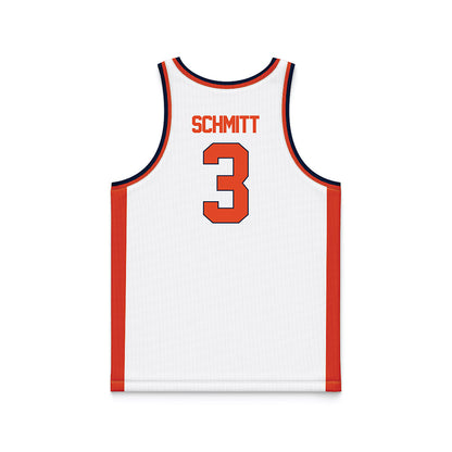 Syracuse - NCAA Women's Basketball : Olivia Schmitt - White Basketball Jersey-1