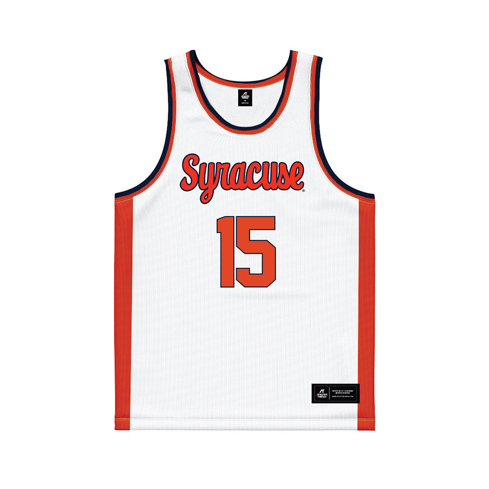 Syracuse - NCAA Women's Basketball : Angelica Velez - White Basketball Jersey-0