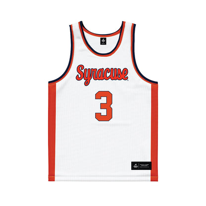 Syracuse - NCAA Women's Basketball : Olivia Schmitt - White Basketball Jersey-0