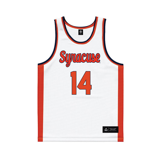 Syracuse - NCAA Women's Basketball : Shy Hawkins - White Basketball Jersey-0