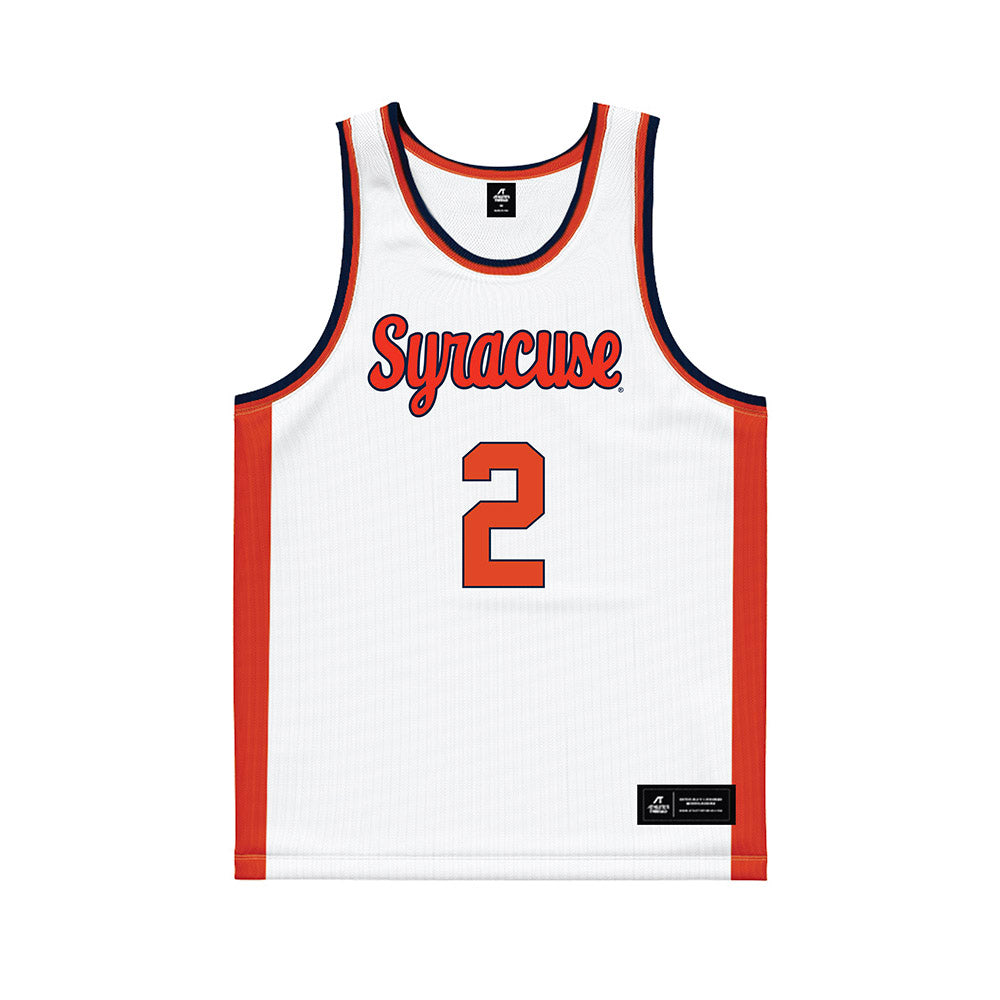 Syracuse - NCAA Women's Basketball : Journey Thompson - White Basketball Jersey-0