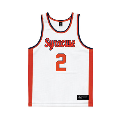 Syracuse - NCAA Women's Basketball : Journey Thompson - White Basketball Jersey-0