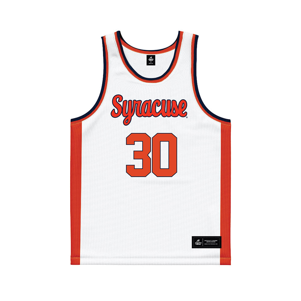 Syracuse - NCAA Women's Basketball : Jasmyn Cooper - White Basketball Jersey-0