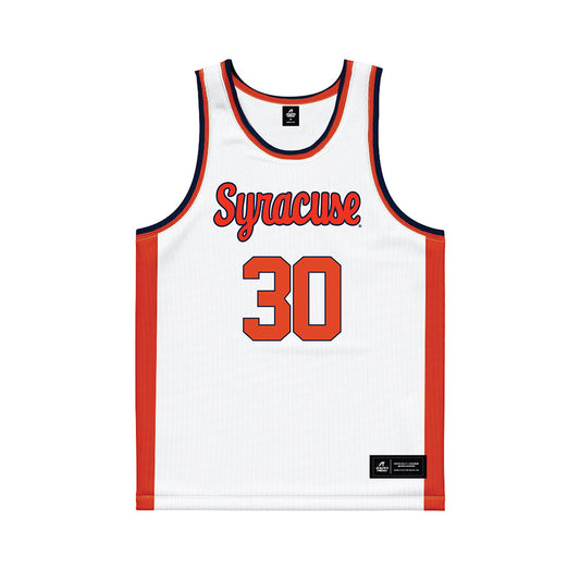 Syracuse - NCAA Women's Basketball : Jasmyn Cooper - White Basketball Jersey-0