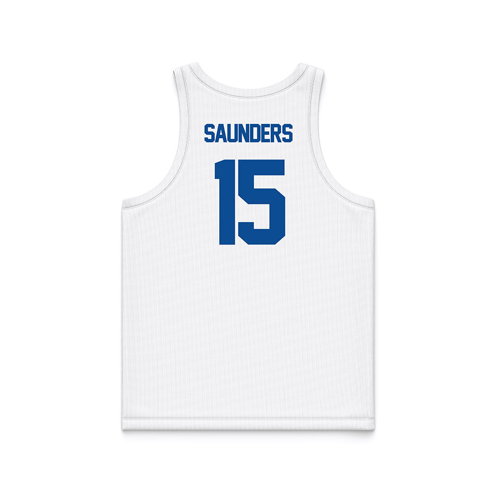 BYU - NCAA Men's Basketball : Richie Saunders - White Basketball Jersey-1